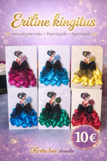 Käsitöö 3D kingituskaart (emadepäevaks, sünnipäevaks, lõpetajale, õpetajale)